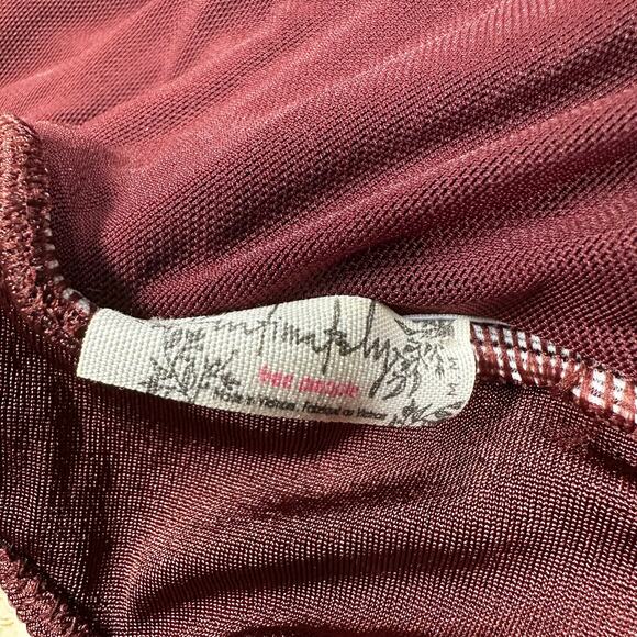 Free People Night Owl Bodysuit in Nutmeg Women's Size Medium New With Tags - Picture 6 of 12